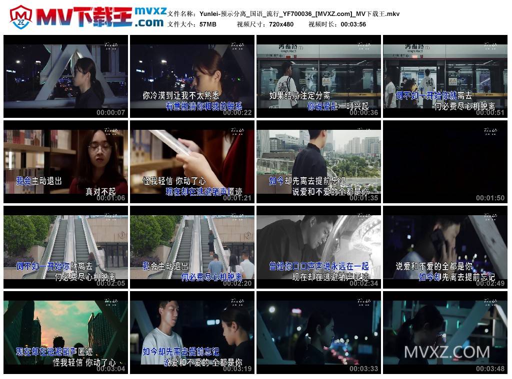 Yunlei-预示分离_国语_流行_YF700036